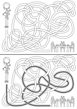 küçük kız labirent