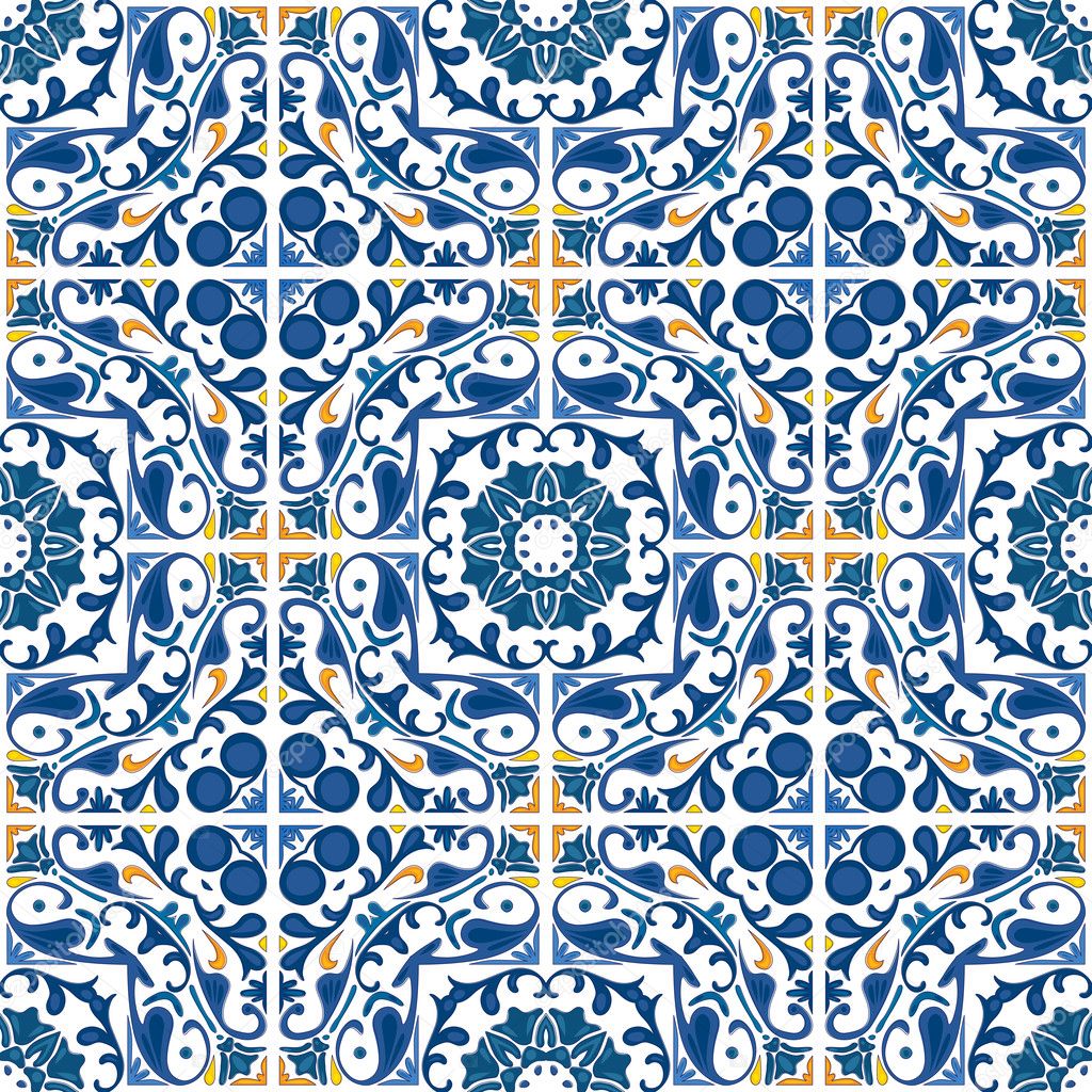 Portuguese tiles — Stock Vector © nahhan 41382337