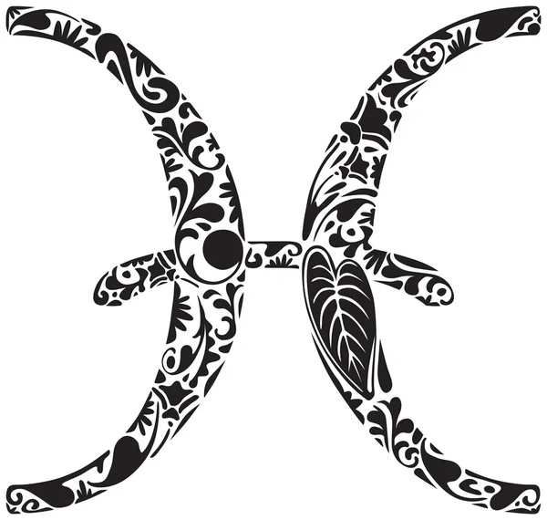 Poissons signe du zodiaque — Image vectorielle
