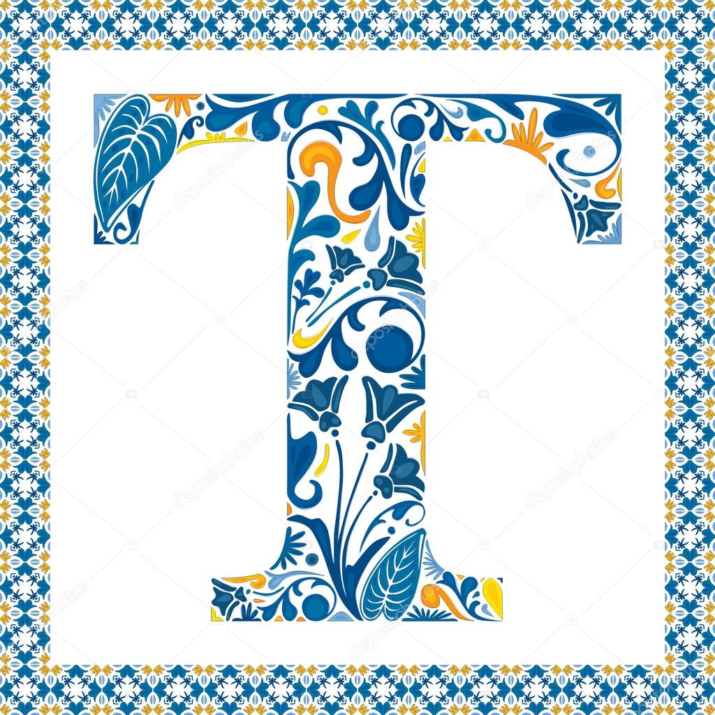 Blue Letter T Vector Image By C Nahhan Vector Stock Blue Letter T Vector Image By C Nahhan Vector Stock