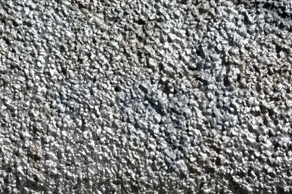 Detail Einer Silbern Bemalten Rauen Wand — Stockfoto