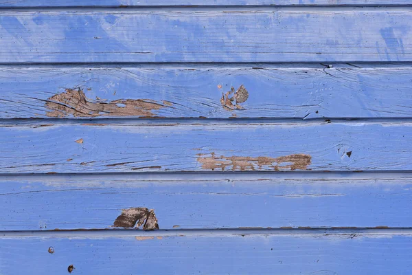 Detail Einer Alten Blauen Holzplankenwand — Stockfoto