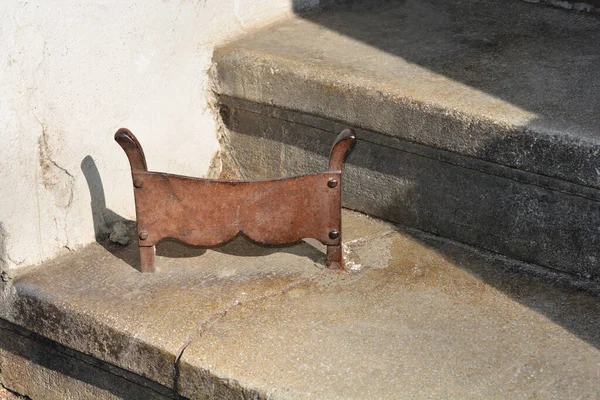 Vintage Metal Boot Scraper Front Door — Stok fotoğraf