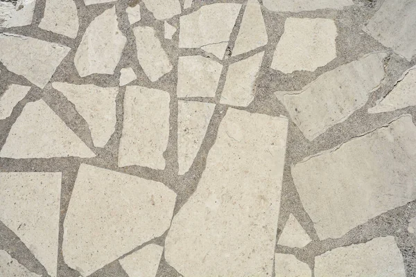 Detail White Stone Concrete Floor — 스톡 사진