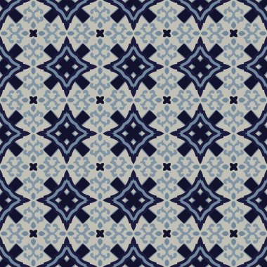 Soyut elementlerin ligt grisi ve mavi tonlarındaki kusursuz desenleri.