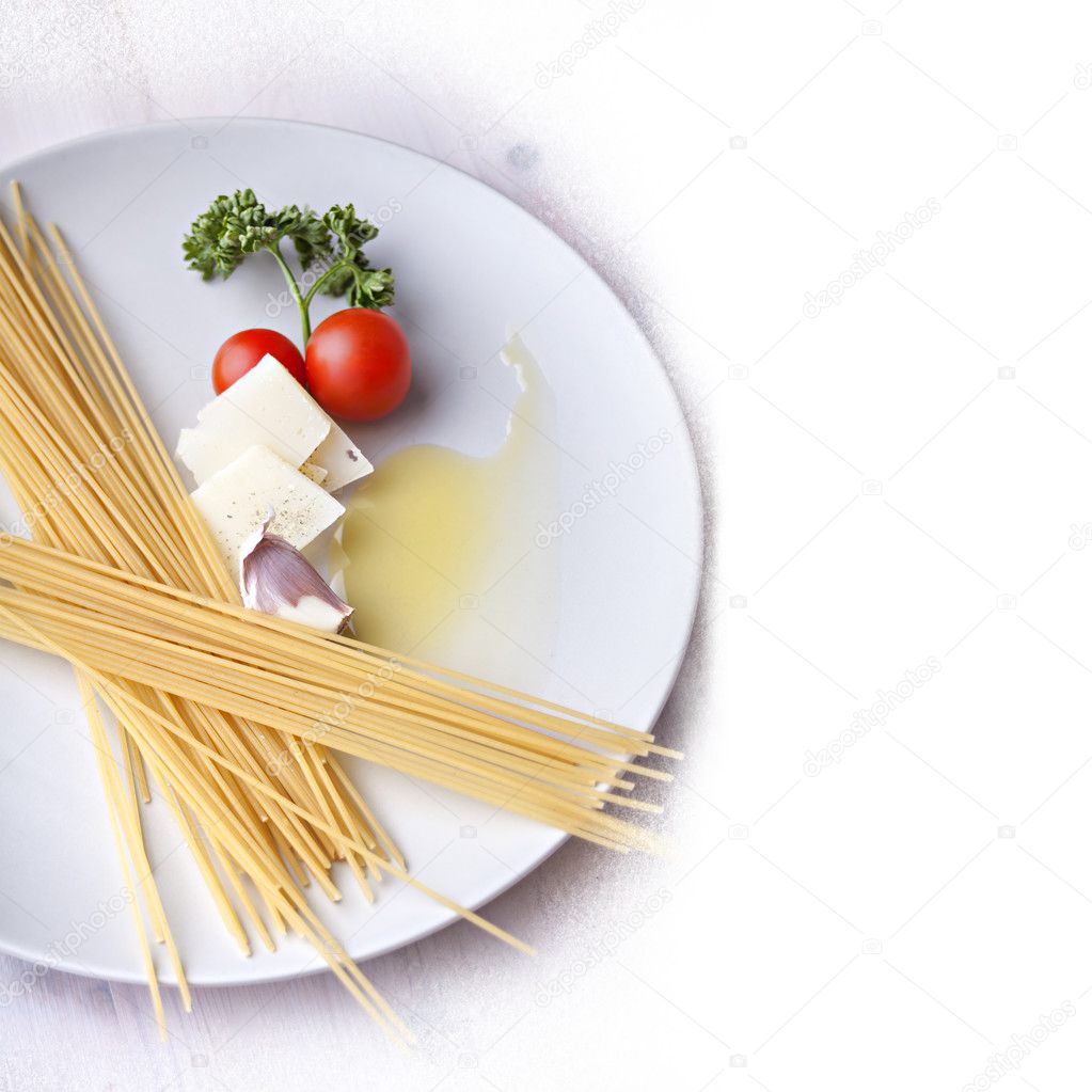 Italian pasta meal ingridients
