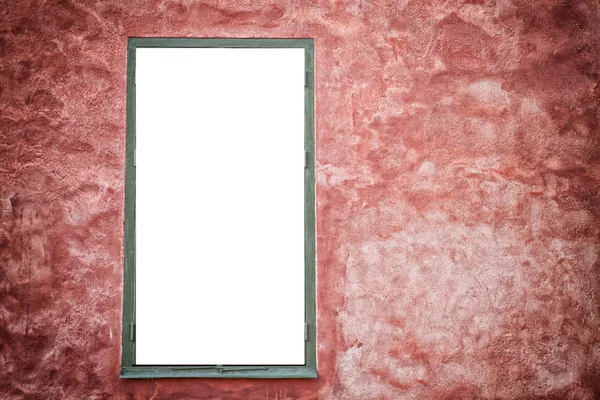 Marco en blanco en la pared roja . —  Fotos de Stock