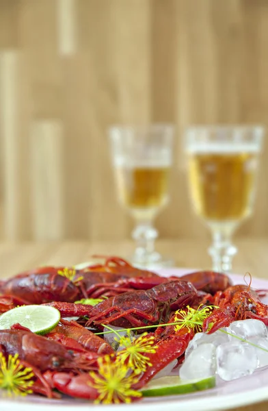 Traditional swedish crayfish meal — Stock Photo, Image