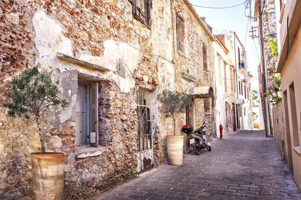 Romantic Chania street — Stock Photo, Image