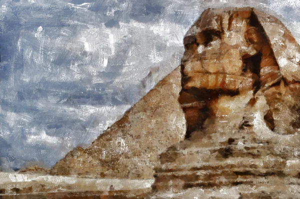 The Sphinx painting — Stock Photo, Image