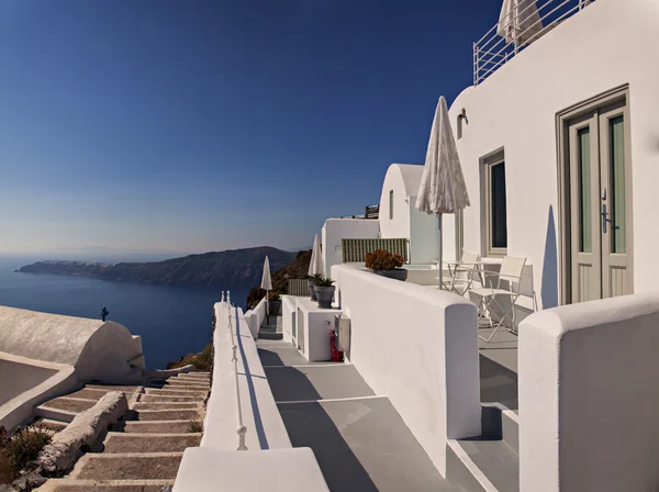 Santorini terraço — Fotografia de Stock