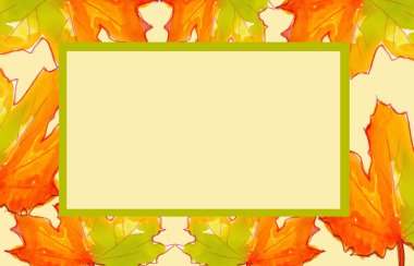 Sonbahar yaprakları çerçevesi