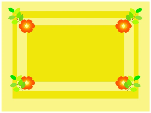 Lente gele frame — Stockfoto