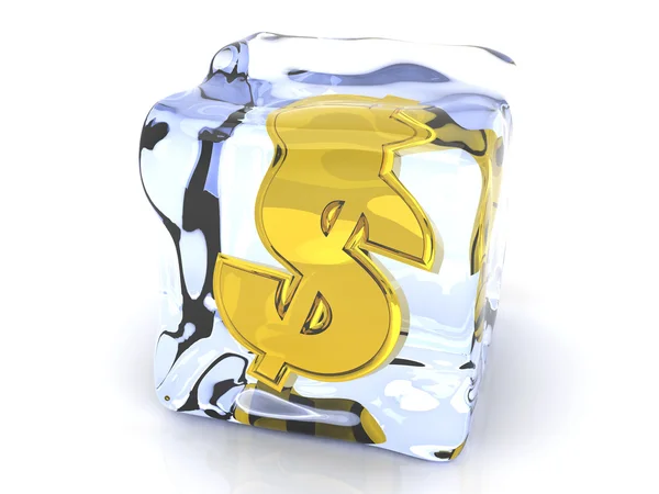Frozen Dollar — Stock Photo, Image