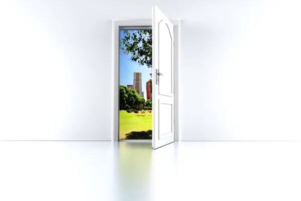 Drzwi do miasta — Zdjęcie stockowe