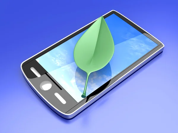 Smartphone ecológico — Fotografia de Stock