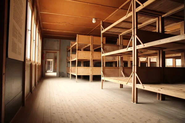 Dormitório no memorial do campo de concentração de Dachau — Fotografia de Stock
