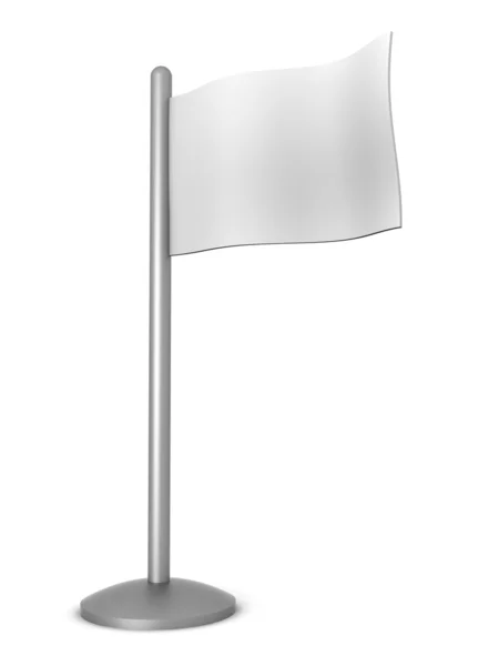 Bandeira branca genérica — Fotografia de Stock