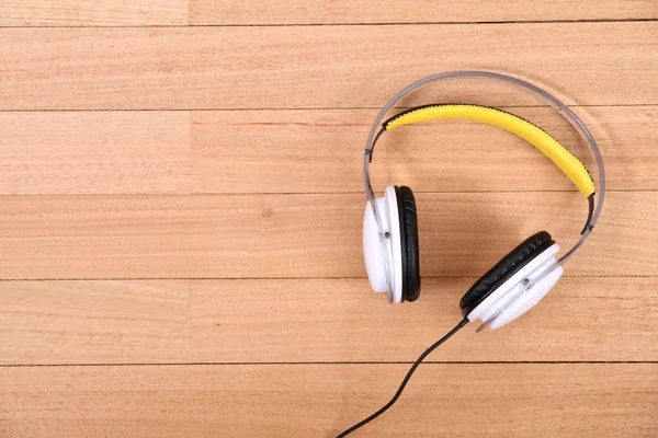 Headphones on the floor — Stock Photo, Image