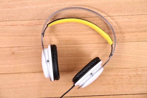 Headphones on the floor — Stock Photo, Image