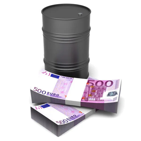 Euro i oleju — Zdjęcie stockowe