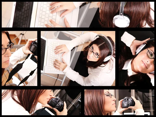 Collague - Technology Girl — Stock Photo, Image