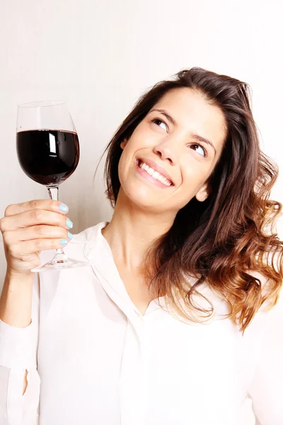 Drinking wine — Stock Photo, Image