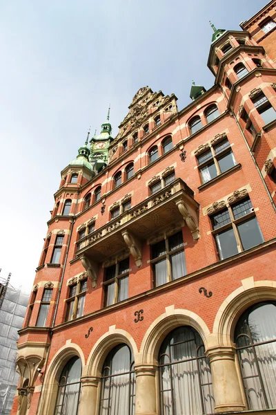 Palazzo storico nello Speicherstadt di Amburgo — Foto Stock