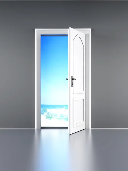 Dveře na pláž — Stock fotografie