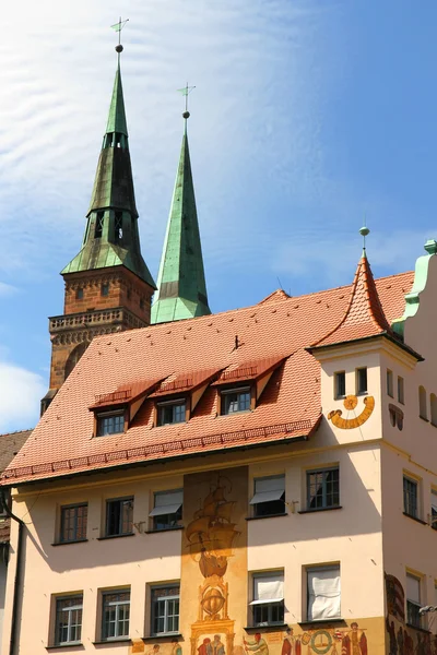 Historické budovy v Norimberku — Stock fotografie