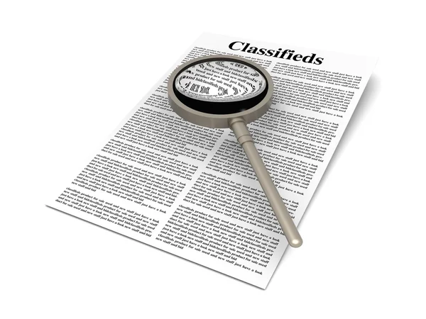 Searching the Classifieds — Stock Photo, Image