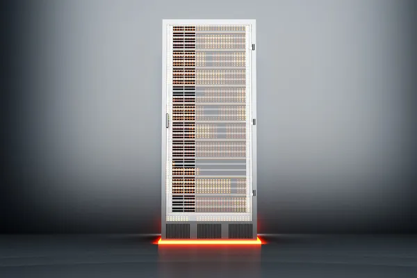 Serverraum aus Metall — Stockfoto
