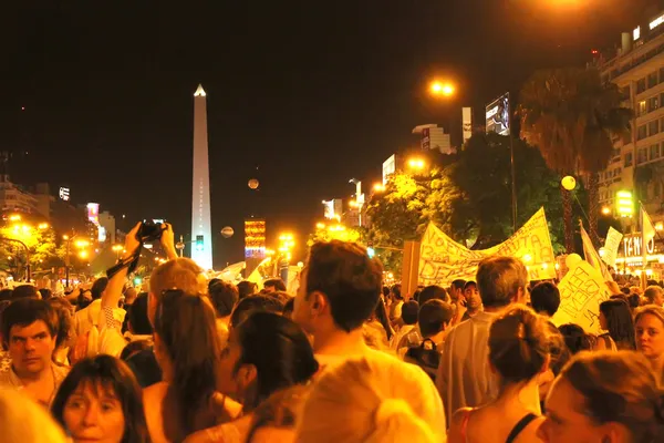 Cacerolazo Demonstation in Buenos Aires — Stock Photo, Image