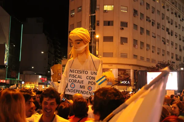 Cacerolazo Demo in Buenos aires — Stockfoto