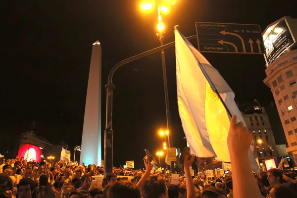 Cacerolazo Demonstation in Buenos Aires — Stock Photo, Image