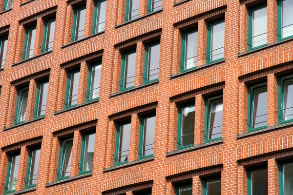 Fațada din Speicherstadt din Hamburg — Fotografie, imagine de stoc