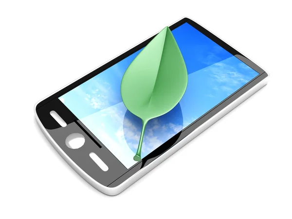Ekolojik smartphone — Stok fotoğraf