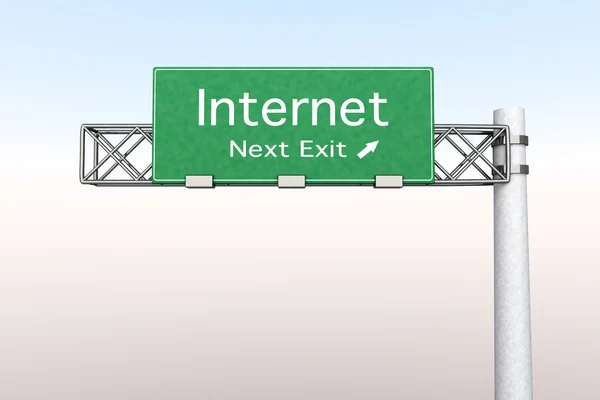 Дорожный знак - Интернет — стоковое фото