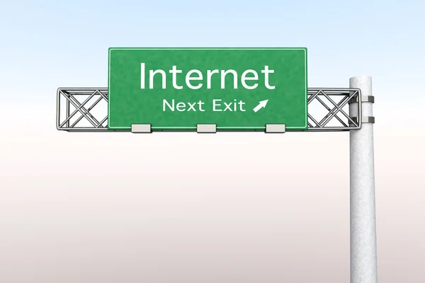 Highway Sign - Internet — Stock Photo, Image