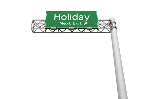 Highway Sign - Holiday — Stock Photo, Image