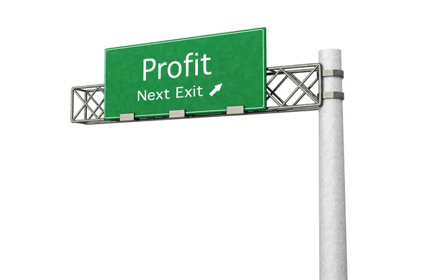 Highway Sign - Profit — Stock Photo, Image