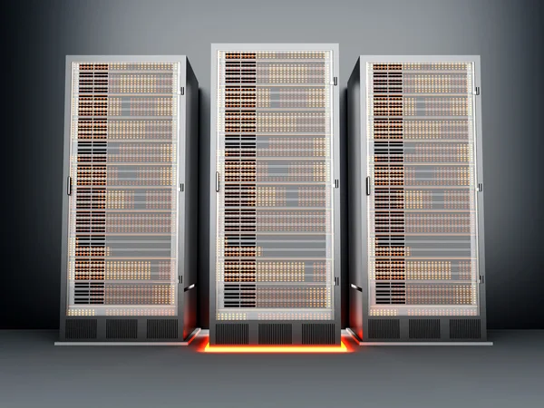 Metal Server room — Stock Photo, Image