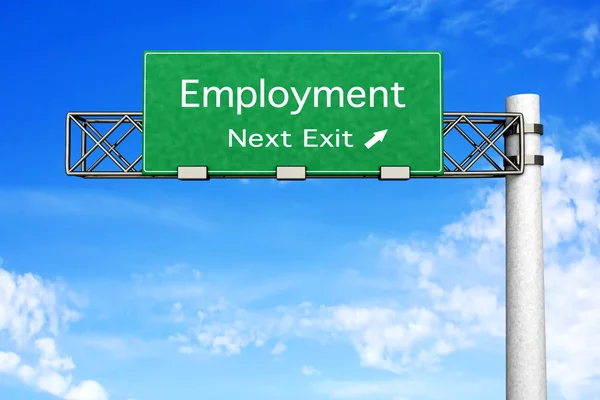 Highway Sign - Employment — Stock Photo, Image