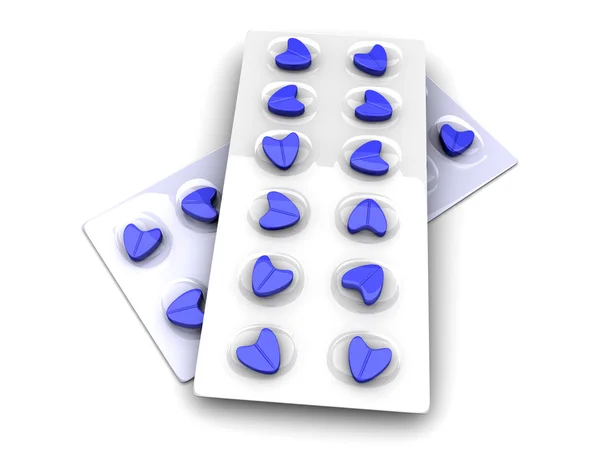 Blue Love Pills — Stock Photo, Image