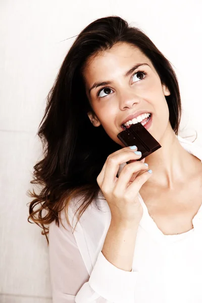 Eating Chocolate — Stock Photo, Image