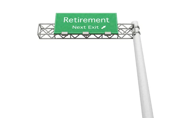 Otoban işareti - emeklilik — Stok fotoğraf