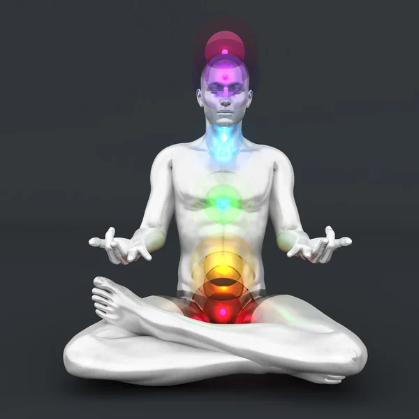 Chakra-Meditation — Stockfoto