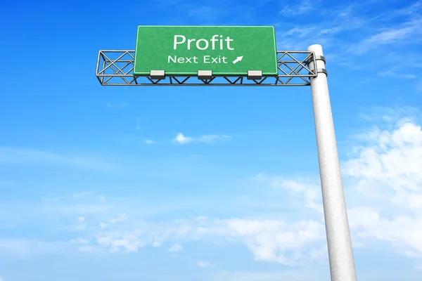 Highway Sign - Profit — Stock Photo, Image