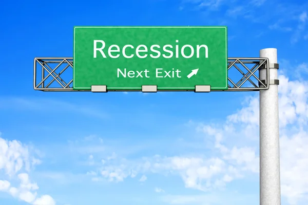 Dálniční známkou - recese — Stock fotografie