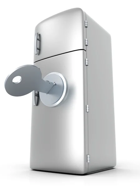 Verschlossener Kühlschrank — Stockfoto